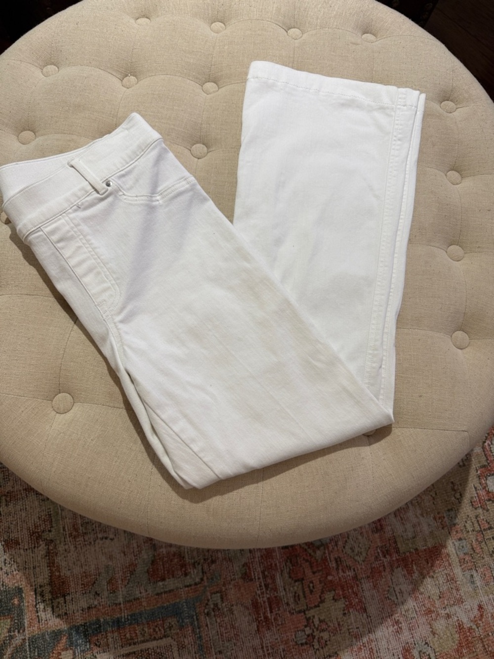 Bright White Flared Jeans by Spanx